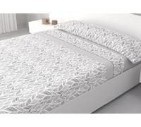 HM'S HOME'SECRET Juego de Sábanas de 100% Microfibra, 3 Piezas, Varios Modelos y Tamaños. (Tasmania Gris, Cama 90cm)