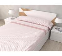HM'S HOME'SECRET Juego de Sábanas de 100% Microfibra, 3 Piezas, Varios Modelos y Tamaños. (Vichi Rosa, Cama 105cm)