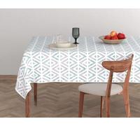 HM'S HOME'SECRET Mantel Antimanchas de Poliéster, Variedad De Modelos y Colores 4 Medidas Disponibles. (Diamond Aqua, 145 x 200 cm)