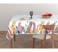 HM'S HOME'SECRET Mantel Antimanchas de Poliéster, Variedad De Modelos y Colores 4 Medidas Disponibles. (Tropical Ocre, 145 x 145 cm)