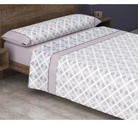 HM'S HOME'SECRET Roomers 2026 Juego de sábanas Estampadas Calidad 30/30 144 Hilos, 50% poliéster y 50% algodón 15 Diseños en 2 Colores (Camila Malva, Cama 150cm + 1 Funda Almohada)