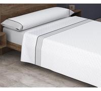 HM'S HOME'SECRET Roomers 2026 Juego de sábanas Estampadas Calidad 30/30 144 Hilos, 50% poliéster y 50% algodón 15 Diseños en 2 Colores (Luna Gris, Cama 150cm + 2 Fundas Almohada)