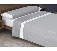 HM'S HOME'SECRET Roomers 2026 Juego de sábanas Estampadas Calidad 30/30 144 Hilos, 50% poliéster y 50% algodón 15 Diseños en 2 Colores (Carolina Gris, Cama 150m + 1 Funda Almohada)