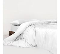HM'S HOME'SECRET Roomers Bed Linen - Funda Nordica 3 Piezas 100% Bambú Natural, 300 Hilos, Tacto Seda, Certificación Oeko-Tex 6 Tamaños (Blanco, Cama 150/160cm 240x220m)