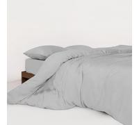 HM'S HOME'SECRET Roomers Bed Linen - Juego de Sábanas 100% Bambú Natural, 300 Hilos, Tacto Seda, Certificación Oeko-Tex 8 Tamaños (Gris Claro, Cama 150cm + 1 Funda Almohada)