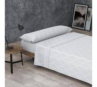 HM'S HOME'SECRET Roomers Juego de sábanas Estampadas Calidad 30/30 144 Hilos, 50% poliéster y 50% algodón 15 Diseños en 2 Colores (Viento Gris, Cama 150cm 2 Almohadas)