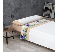 HM'S HOME'SECRET Roomers Juego de sábanas Estampadas Calidad 30/30 144 Hilos, 50% poliéster y 50% algodón 15 Diseños en 2 Colores (Oasis Beige, Cama 105cm)