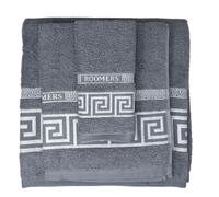 HM'S HOME'SECRET Roomers Juego de Toallas 3 Piezas Simón | 100% Algodón 400 g/m² | Toalla Tocador, Lavabo y Sábana | Suaves, Absorbentes y Duraderas (Gris Oscuro)