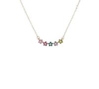 Hmsanase Clásico Collar Colgante Cadena Hombre Mujer Joyas Necklace Collar De Flores Multicolor con Acabado Brillante