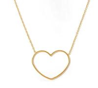 Hmsanase Collar Colgante Cadena Hombre Mujer Joyas Necklace Collares con Colgante De Corazón Grande para Mujer Impermeable No Deslustre Collar De Cadenas De Dijes De Mujer Oro