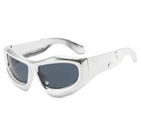 Hmsanase Gafas De Sol Mujeres Hombres Sports Punk Mirror Sunglasses Women Men Oversized Wrap Around Ladies Sun Glasses Shades Eyewear Goggle Other