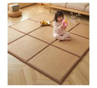 HMTBQT Tatami Japonés Estera Colchón de Suelo Alfombrilla Gateo Tapete de Juegos(Light Brown,50x200cm)