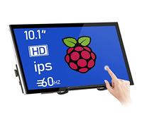 HMTECH Raspberry Pi - Monitor de visualización táctil de 10.1 pulgadas, 1024 x 600, monitor HDMI portátil 16:9, visualización IPS para Raspberry Pi 5/4/3/2/Zero/B/B+ Win11/10/8/7, driver última