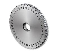 HMWOKPOT Rueda De Caracteres De Acero para Marcado Manual Etiqueta Metálica para Placa De Identificación Carácter Ordinario De 2-6 Mm Carácter con Hoyos De 3-6 Mm,A,5mm