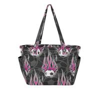 HMZXZ Bolso de mano para mujer, balones de fútbol, bolsa de mano de gran capacidad, asa superior, bolsa de hombro para trabajo, viajes, gimnasio, Hot Rod