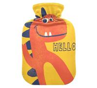 HMZXZ Botella de agua caliente con tapa, bonita textura de dinosaurio, capacidad temática de PVC, bolsa de agua caliente para aliviar el dolor, pies, calambres menstruales