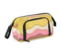HMZXZ Estuche grande para niñas y niños, estuche para lápices de chocolate y vainilla para suministros escolares, oficina, papelería, organizador de lápices, estuche de helado de fresa para adultos y
