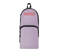 HMZXZ Estuche personalizado para lápices, color rojo, morado, violeta, degradado, estuche para lápices para niñas y niños, bolsa organizadora de artículos de papelería morada personalizada para la