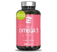 HN Healthy Nutrition Omega 3 Cápsulas 2000 mg - 120 Perlas Blandas con Aceite de Pescado y Vitamina E - Omega 3 con EPA (Ácido Eicosapentaenoico) y DHA (Ácido Docosahexaenoico) - 700 mg EPA y 500 mg