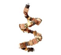 HNatural Bird Toys, Pineapple Nuts Log Blocks, Cockatoo & Cockatiel Foraging Climbing Ladder, Parrot Shredding Chew Toys (Wooden, Multi), Ideal para Parrots, Parakeets & Small Birds 19.68inc