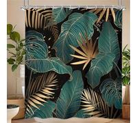 HNBFKD Cortina de Ducha con Hojas Tropicales: Disfruta de un diseño exótico, una Tela Suave y un Ambiente exuberante para la Elegante decoración de tu baño 260x200cm/(WxH)