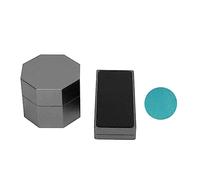 HNBGNNMRO Billiards Octagonal Chalk Case, Magnetic Billiard Cue Chalk Box Holder with Silent Fixed Clip, Aluminum Alloy Chalk Storage Set for Pool Table Players, Compact Wear Resistant Desig (Negra)