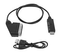 HNBGNNMRO Cable convertidor de Interfaz Multimedia HD a Scart, Adaptador HD a Scart con Interruptor de Modo, Compatible con PAL y NTSC, 480i y 576i para televisores, VCR y Reproductores de