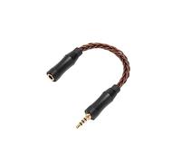 HNBGNNMRO Cable de Audio de 3,5 mm a 2,5 mm, Adaptador de Auriculares Hembra a Macho, núcleo de Cobre de Cristal único de 8 Hilos, Cable de Audio sin pérdida con Conectores chapados en Oro (Bronce)