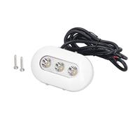HNBGNNMRO Luz subacuática de barco con 3 LED, luz marina de acero inoxidable impermeable IP68, foco de alta luminosidad de 460 lm y temperatura de color de 5500-6300 K, con ángulo de haz de