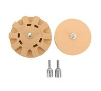 HNBGNNMRO Rueda de borrador para quitar calcomanías, herramienta para quitar adhesivo de goma con adaptador de taladro, eliminación eficiente de pegatinas gráficas a rayas con emblema de