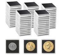 HNBTX 50 Juegos De CáPsulas De Monedas, Contiene 8 TamañOs (17/20/25/27/30/33/38/40mm) Estuche para Moneda,para Monedas Coleccion Y Entusiastas De Moneda