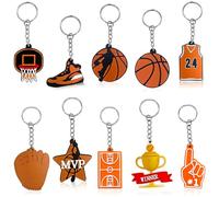 HNBTX Llavero Baloncesto, Llavero de Los Deportes del Pvc, 10 Piezas Llaveros Para El Llaveros de Los NiñOs de Los Entusiastas de Los Deportes para Coche, Bolso, Mochila