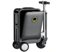 HNBYLMM 20 L Electric SuitcaseㅣSmart LuggageㅣPortable Rideable SuitcasesㅣLoad 110 KGㅣ3 Speed AdjustmentㅣOne-Button Telescopic Removable BatteryㅣForward/ReverseㅣUSB & Lock Black-B