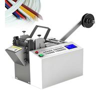 HNBYLMM Automatic Heat Shrink Tube Cutting Machine Electric Tube Cable Pipe CutterAuto Fiberglass Sleeving Cutter with Micro Computer Control, Cutting Width 0-180 mm, Accuracy 0.1 mm 100mm