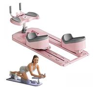 HNBYLMM Máquina de Entrenamiento de Gateo 6 en 1, Entrenador de Torsión y Estiramiento de Columna, con Contador LED, Uso Completo y Desmontable, para Entrenamiento de Abdominales, Cintura y Core Pink