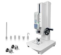 HNBYLMM Probador Digital de Fuerza de Tracción, Medidor de Fuerza Digital de 10-500 N, Banco Vertical de Ensayos de Tracción a Manivela, 5 Sondas, 2 Abrazadera de Prueba, Carrera de 300 mm