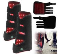 HNBYLMM Terapia con Luce Rossa Portatile Indossabile per Cavalli, Terapia con Luce Rossa da 660nm e 850nm LED, per Zampa di Cavallo Dolore Al Ginocchio, Sinistra + Destra