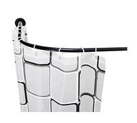 HNCS Barra para Ducha Curva En Tipo L Extensible RaíL para Cortina Ducha Esquina Sin Taladro,Varilla De Cortina De Acero INOX para Un Plato De Ducha En Un RincóN,60 to 90 x 60 to 90cm