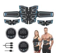HNCY Electroestimulador Muscular, EMS Estimulador Muscular Abdominal con 6 Modos y 15 Intensidades, Abdominales Electroestimulacion para Casa Oficina Y Gimnasio, para Hombres Y Mujeres Cinturó