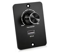 HNCY Regulador de intensidad de 12 V con puerto de carga USB, regulador de intensidad LED de 12 V, CC 12 V, interruptor de atenuación PWM LED, regulador de intensidad para lámparas LED, tiras de luces