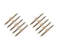 Hndhbfgrt 10Pcs 1/4 Pulgada 6.35 mm Efectos de Guitarra Conector de Pedal Acoplador Jack Interfaz Adaptador de Cable Accesorios de Placa de Pedal Eléctrico