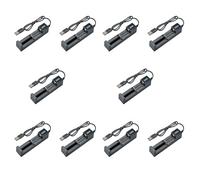 Hndhbfgrt 10X Cargador de BateríA USB 1 Ranura Cargador de BateríA de Litio Recargable de Carga RáPida Universal para 18650 26650 14500 16340