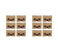 Hndhbfgrt 12PCS 3D Glasses para Cardboard V2 VR 4.5-6 Pulgada Smartphone + Diadema