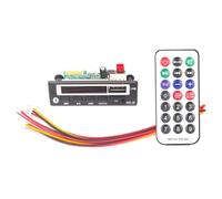 Hndhbfgrt 12V Bluetooth 5.0 Reproductor de MP3 Receptor Inalámbrico Placa Decodificadora de MP3 Módulo de Radio FM para Automóvil TF USB Adaptador de Audio Auxiliar de 3,5 mm