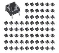 Hndhbfgrt 150 Pcs 6x6x5mm 4-Pin DIP Montaje Orificio Pasante Momentaneo Tactil Interruptor de Boton