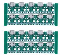 Hndhbfgrt 20Pcs Micro-Usb A Dip Adaptador 5Pin Conector Hembra Tipo B Convertidor Pcb