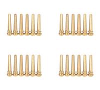 Hndhbfgrt 24 Piezas Laton Folklorica Acustica Guitarra Puente Pin Clavija Una Metal