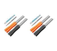 Hndhbfgrt 2X 2 Afiladores de Cuchillos de Diamante de Doble Cara/2 Varilla de Afilado de Diamante Retráctil, Afilador de Cuchillas, Afilador de Cuchillos de Bolsillo de Piedra