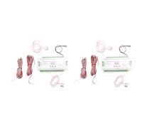 Hndhbfgrt 2X 32CH ES32 Sensor PIR Controlador de Luz de Escalera Cuerpo Humano Interruptor Inductivo Infrarrojo Control de Lámpara de Escalera para Un Solo Color
