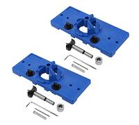Hndhbfgrt 2X 35mm Bisagras de Perforacion con Bisagra Oculta Agujero de la Bisagra la Plantilla Localizador de Guia de Perforacion Abridor de Agujero Juego de Herramientas de Bricolaje